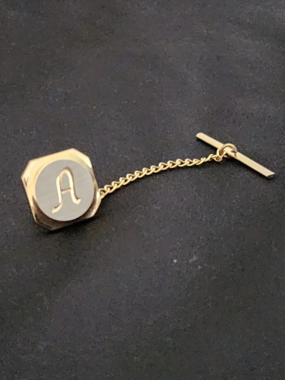 Vintage Gold-Tone Monogram 